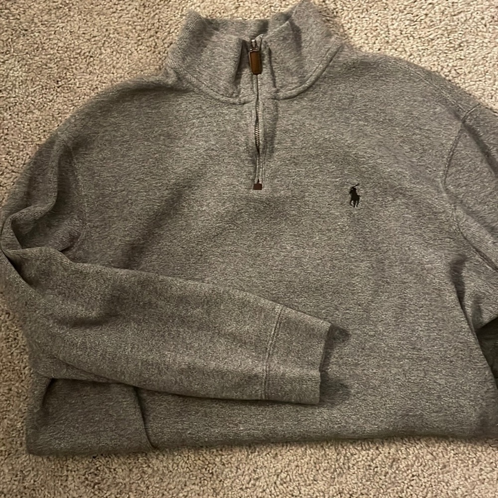 Men’s gray Ralph Lauren quarter zip